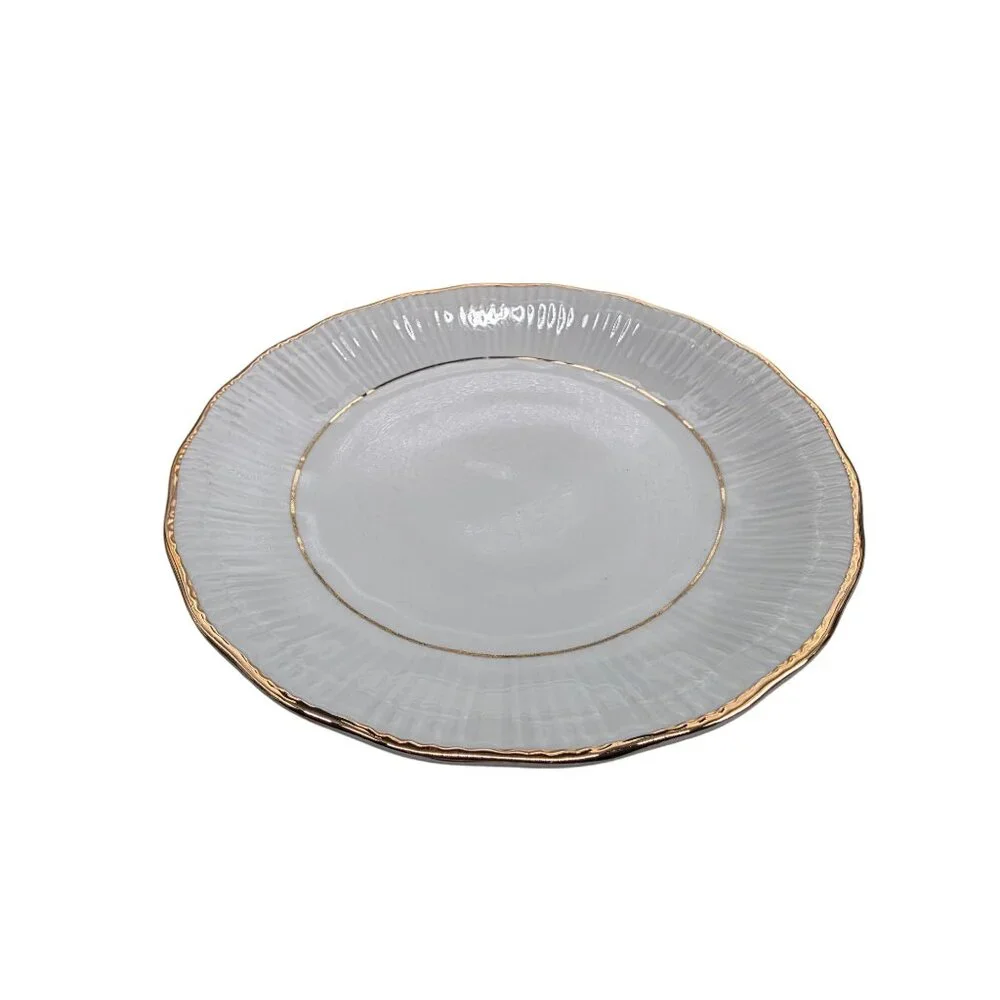 Wałbrzych‎ Poland Fine China Gold Trim Saucer Plates Set Of 8
